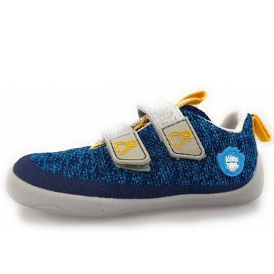 Affenzahn Knit Happy Penguin Klettschuh in blue Affenzahn Knit Happy Penguin Klettschuh in blue