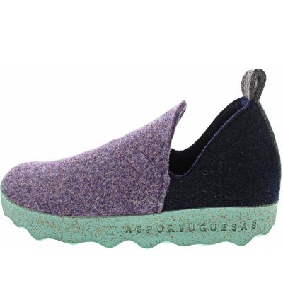 ASPORTUGUESAS City L Hausschuh in purple-navy