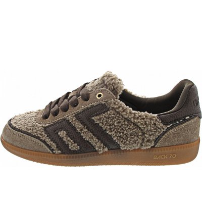 Back 70 Cloud Teddy FU11 Sneaker in taupe fur-coffee litchi