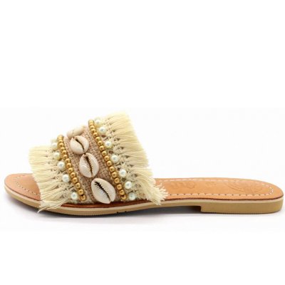 BaliBali flache Pantolette in beige BaliBali flache Pantolette in beige