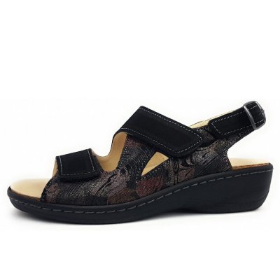 Belvida Sandale in black leaf black