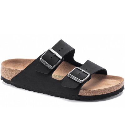 Birkenstock Arizona Pantolette in Earthy Vegan black Birkenstock Arizona Pantolette in Earthy Vegan black