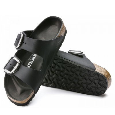 Birkenstock Arizona Big Buckle Pantolette in black Birkenstock Arizona Big Buckle Pantolette in black