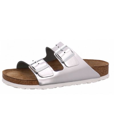 Birkenstock Pantolette in silber Birkenstock Pantolette in silber
