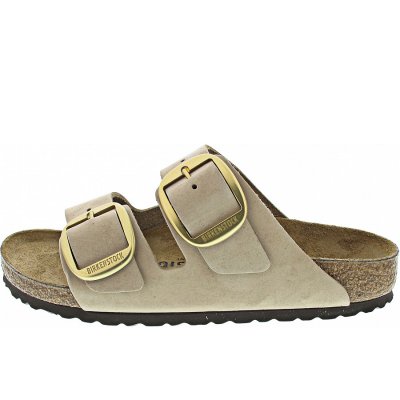 Birkenstock Arizona Big Buckle Pantolette in sandcastle Birkenstock Arizona Big Buckle Pantolette in sandcastle