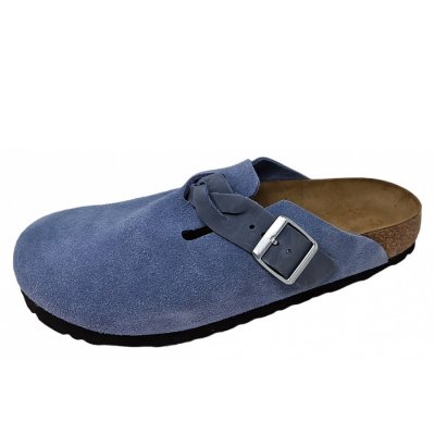 Birkenstock Boston Braided Clogs in leoi blue Birkenstock Boston Braided Clogs in leoi blue