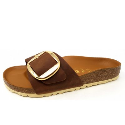 Birkenstock Madrid Big Buckle Pantolette in cognac Birkenstock Madrid Big Buckle Pantolette in cognac