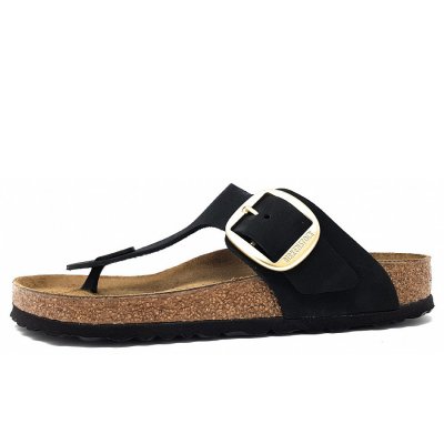Birkenstock Gizeh Big Buckle Pantolette in Black Birkenstock Gizeh Big Buckle Pantolette in Black