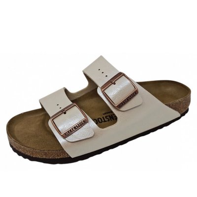 Birkenstock Arizona Pantolette in graceful pearl white Birkenstock Arizona Pantolette in graceful pearl white