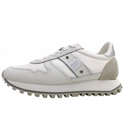 Blauer USA Millen sportlicher Schnürer in white/silver Blauer USA Millen sportlicher Schnürer in white/silver