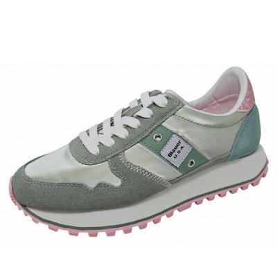 Blauer USA Millen 03 Sneaker in aqua pink Blauer USA Millen 03 Sneaker in aqua pink