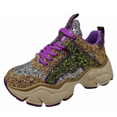 Buffalo Sneaker in gold silber berry Glitter Buffalo Sneaker in gold silber berry Glitter