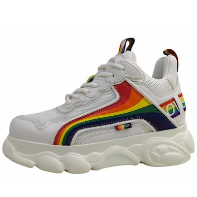 Buffalo sportlicher Schnürer in white/rainbow Buffalo sportlicher Schnürer in white/rainbow