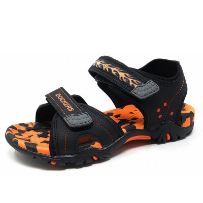 Dockers by Gerli Sandale in schwarz-orange Dockers by Gerli Sandale in schwarz-orange