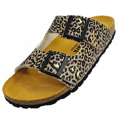 Dr. Stark Pantolette in beige/leop 353/08 Dr. Stark Pantolette in beige/leop 353/08