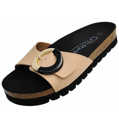 Dr. Stark Pantolette in beige/black 353/07 Dr. Stark Pantolette in beige/black 353/07