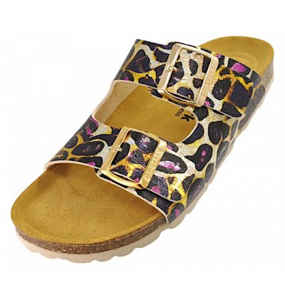 Dr. Stark Pantolette in beige/lila 05 Dr. Stark Pantolette in beige/lila 05