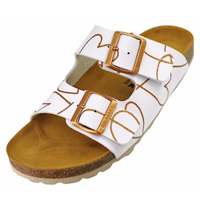 Dr. Stark Pantolette in weiß mit Herz 02 Dr. Stark Pantolette in weiß mit Herz 02