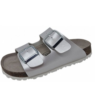 Fischer Markenschuhe Pantolette in SILBER