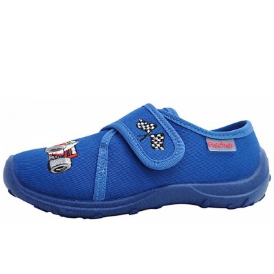 Fischer Markenschuhe Kinder Klett Hausschuh Hausschuh in blau 555