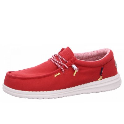 Fusion Leinenschuh in stone washed red