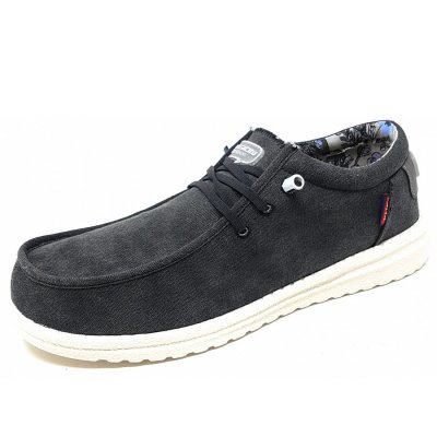 Fusion Schnürer in washed canvas black