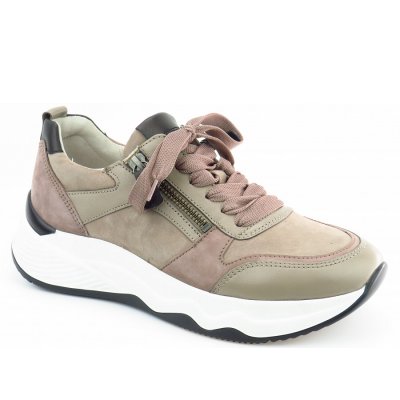 Gabor Nappa/Chevr. vision Sneaker in visone/dark-ros Gabor Nappa/Chevr. vision Sneaker in visone/dark-ros