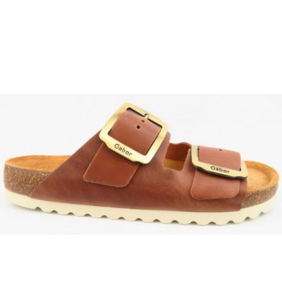 Gabor Nappa teak Pantolette in teak Gabor Nappa teak Pantolette in teak