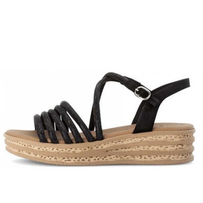Gabor plateau sandalen Sandalette in schwarz