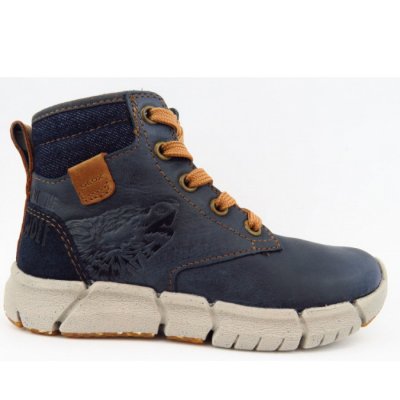 Geox J FLEXYPER B. F - WAX.LEA Stiefelette in NAVY Geox J FLEXYPER B. F - WAX.LEA Stiefelette in NAVY