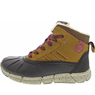 Geox Flexyper Boy B ABX Boots in lt brown-dk red Geox Flexyper Boy B ABX Boots in lt brown-dk red