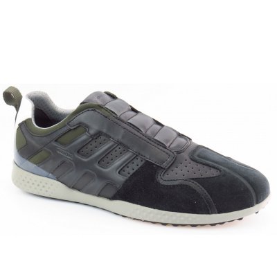 Geox U SNAKE.2 A - WAXED LEA S Slipper in BLACK Geox U SNAKE.2 A - WAXED LEA S Slipper in BLACK