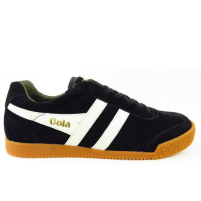 Gola Harrier Suede black sportlicher Schnürer in schwarz beige Gola Harrier Suede black sportlicher Schnürer in schwarz beige