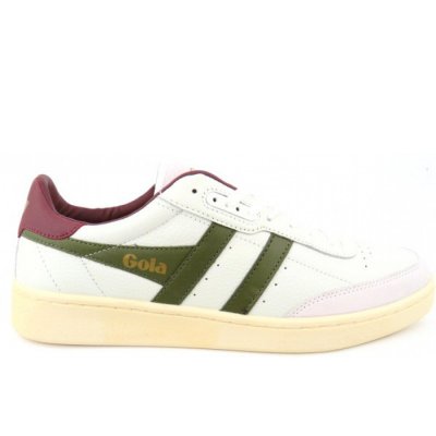 Gola Comntact Leather white ka Sneaker in white khaki burgundy Gola Comntact Leather white ka Sneaker in white khaki burgundy