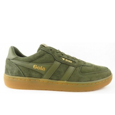 Gola Hawk Suede ´86 sportlicher Schnürer in khaki gum Gola Hawk Suede ´86 sportlicher Schnürer in khaki gum