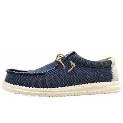 Hey Dude Wally Coastline Jute Slipper in 410- Navy Hey Dude Wally Coastline Jute Slipper in 410- Navy