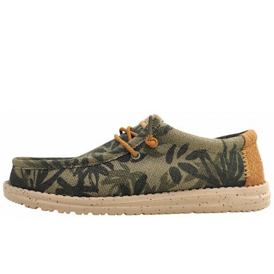 Hey Dude Wally Palm Jute Burnt Slipper in olive brown Hey Dude Wally Palm Jute Burnt Slipper in olive brown