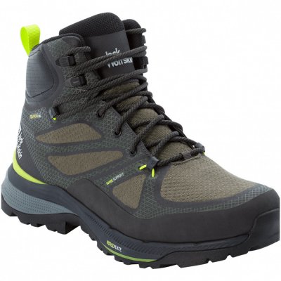 Jack Wolfskin FORCE STRIKER TEXAPORE MID Wanderstiefel in lime/dark green