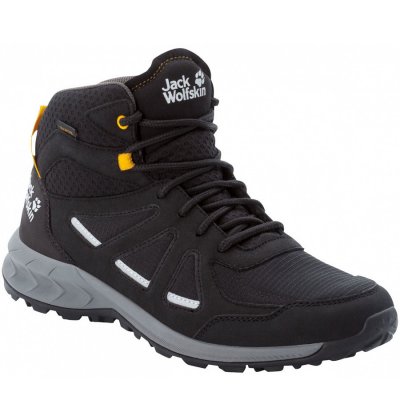 Jack Wolfskin Wanderschuh in black/burly yellow