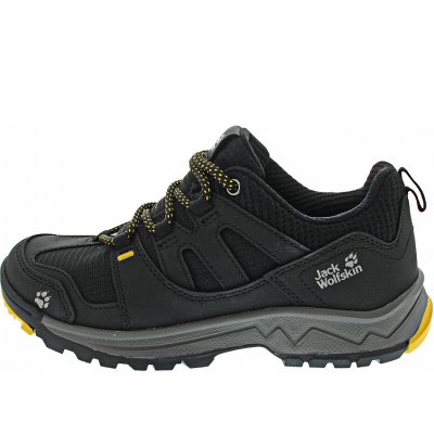 Jack Wolfskin Wolf Hiker Low K Wanderschuh in black/burly yellow