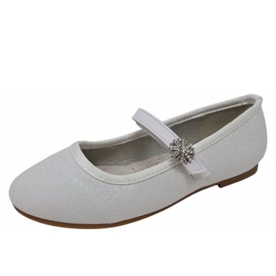 Jela Jela Spangenballerina in white Glitter Jela Jela Spangenballerina in white Glitter