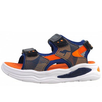 KangaRoos K-SLS Ruffy Klettschuh in steel grey/flame 2124