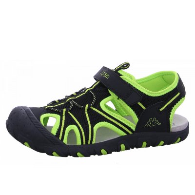 Kappa Sandale in black lime Kappa Sandale in black lime