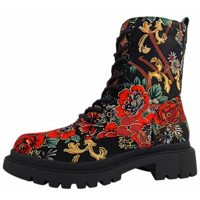 La Strada Schnürstiefel in Red flower velvet La Strada Schnürstiefel in Red flower velvet