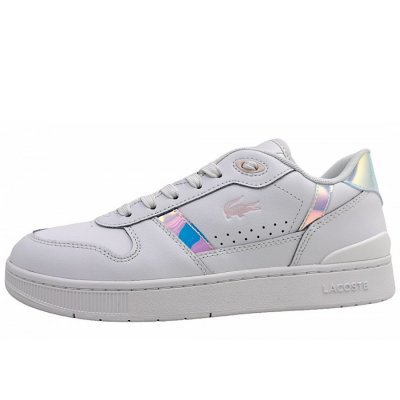 Lacoste T-Clip Set Sneak Holog. D sportlicher Schnürer in 1Y9- White/LT Pink Lacoste T-Clip Set Sneak Holog. D sportlicher Schnürer in 1Y9- White/LT Pink