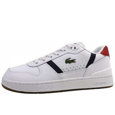 Lacoste Clip Set Sneaker Schnürer in 407- White/Navy/Red Lacoste Clip Set Sneaker Schnürer in 407- White/Navy/Red
