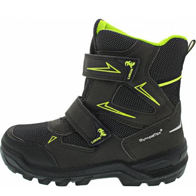 Lurchi Krispin Klettstiefel in black neon yellow