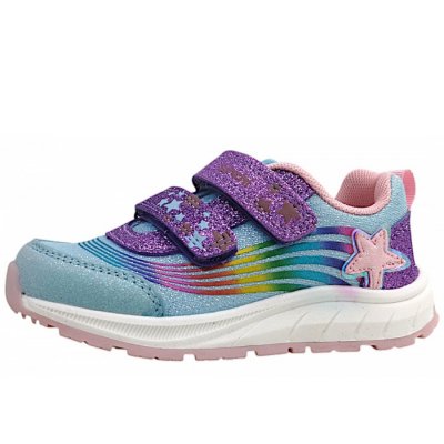 Lurchi Abelia Klettschuh in blue purple glitter 3619 Lurchi Abelia Klettschuh in blue purple glitter 3619