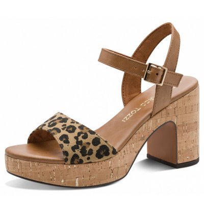 Marco Tozzi Sandalette in leo cognac Marco Tozzi Sandalette in leo cognac