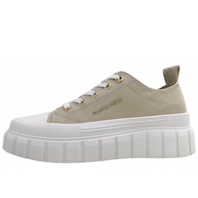 Marco Tozzi sportlicher Schnürer in beige 400 Marco Tozzi sportlicher Schnürer in beige 400